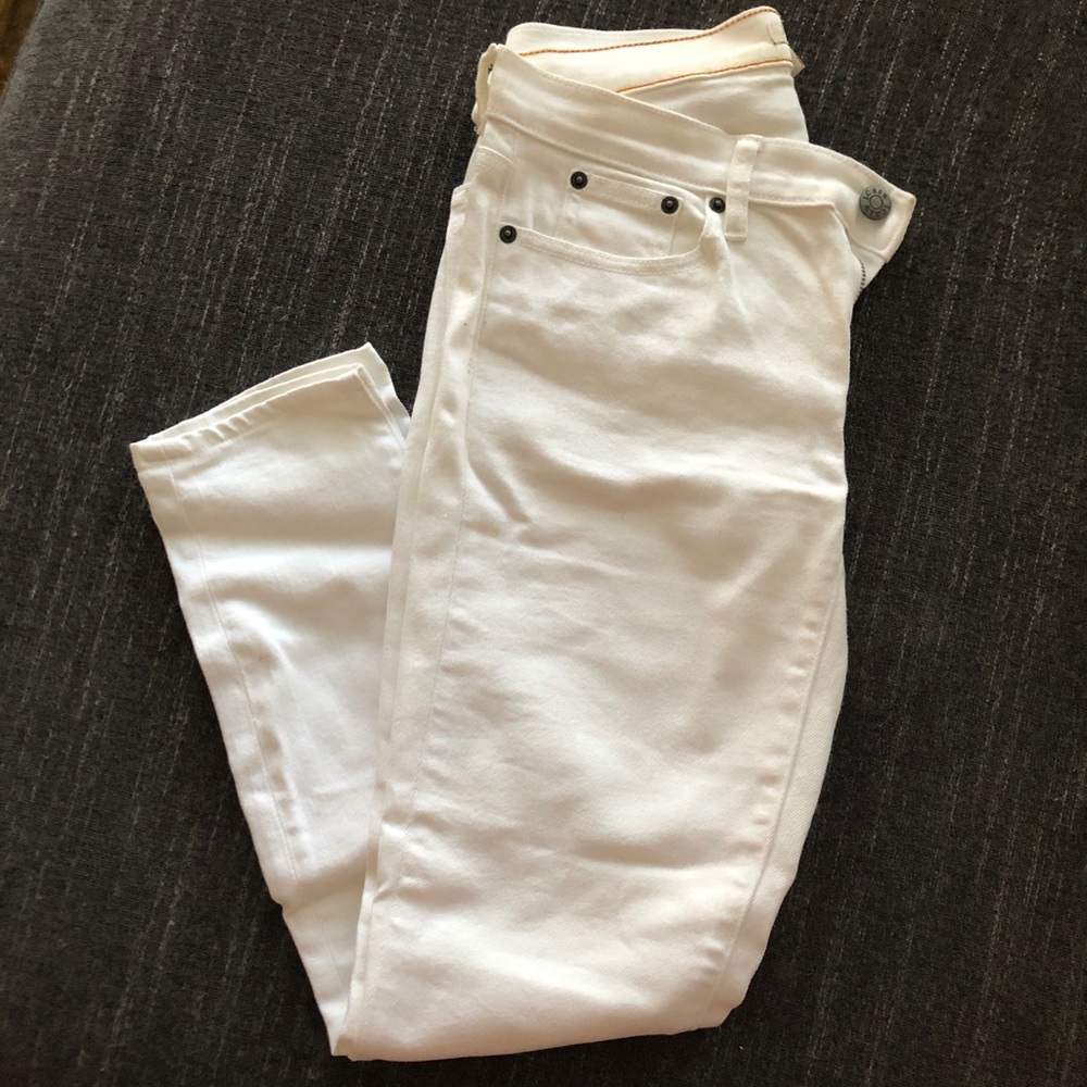 J Crew White stretch jeans